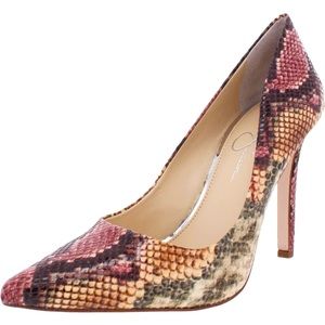 Jessica Simpson Women’s Snake Print Like New Pointed Toe Pump - Size 8